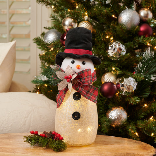 Dapper Snowman Plush Lighting